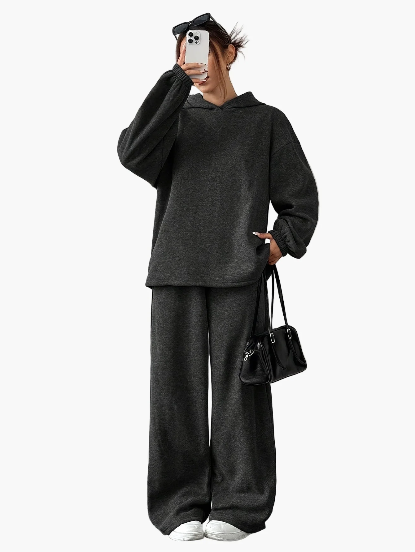 Damen Freizeit-Hoodie und Jogginghose Set – Bequemer Loungewear-Anzug für Alltag und Entspannung - Image 10