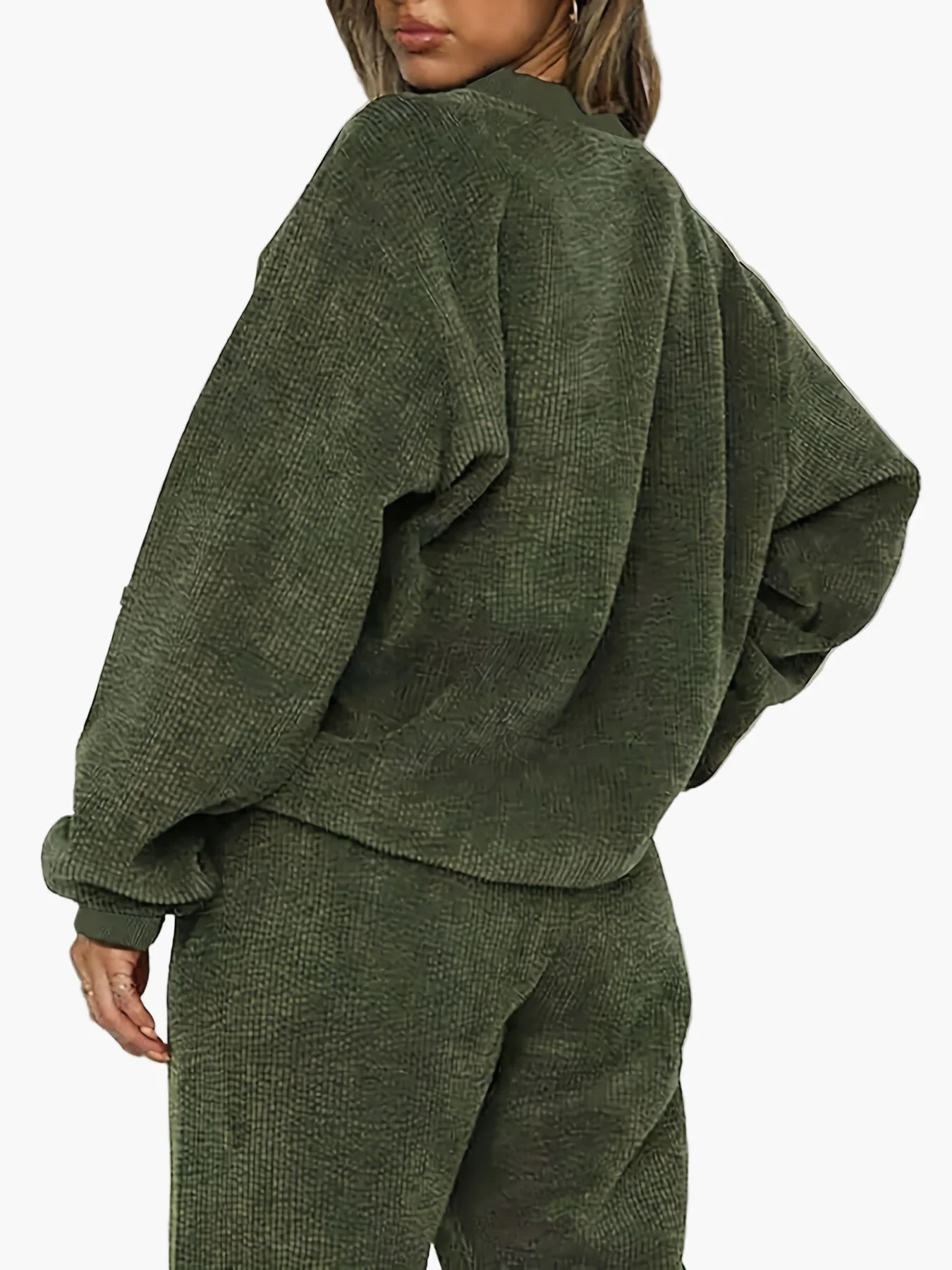 Damen Freizeit-Loungewear Set mit lockerer Passform – Pullover & Jogginghose für Herbst und Winter - Image 2