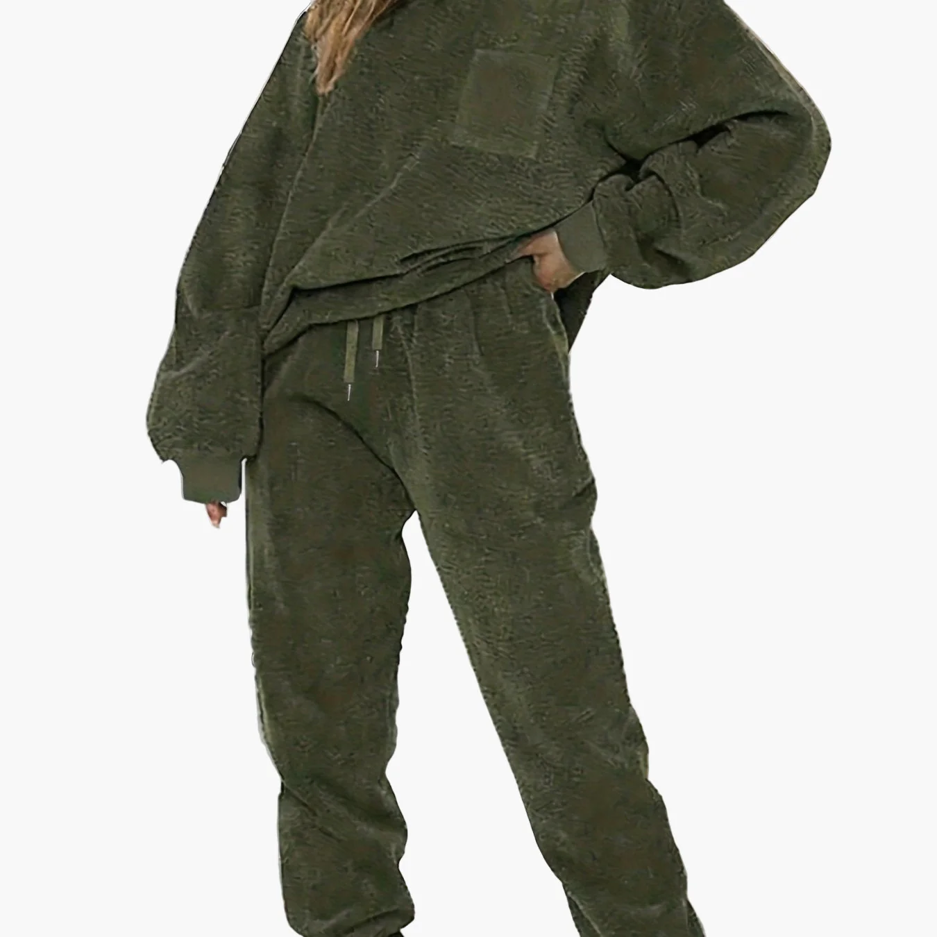 Damen Freizeit-Loungewear Set mit lockerer Passform – Pullover & Jogginghose für Herbst und Winter - Image 6