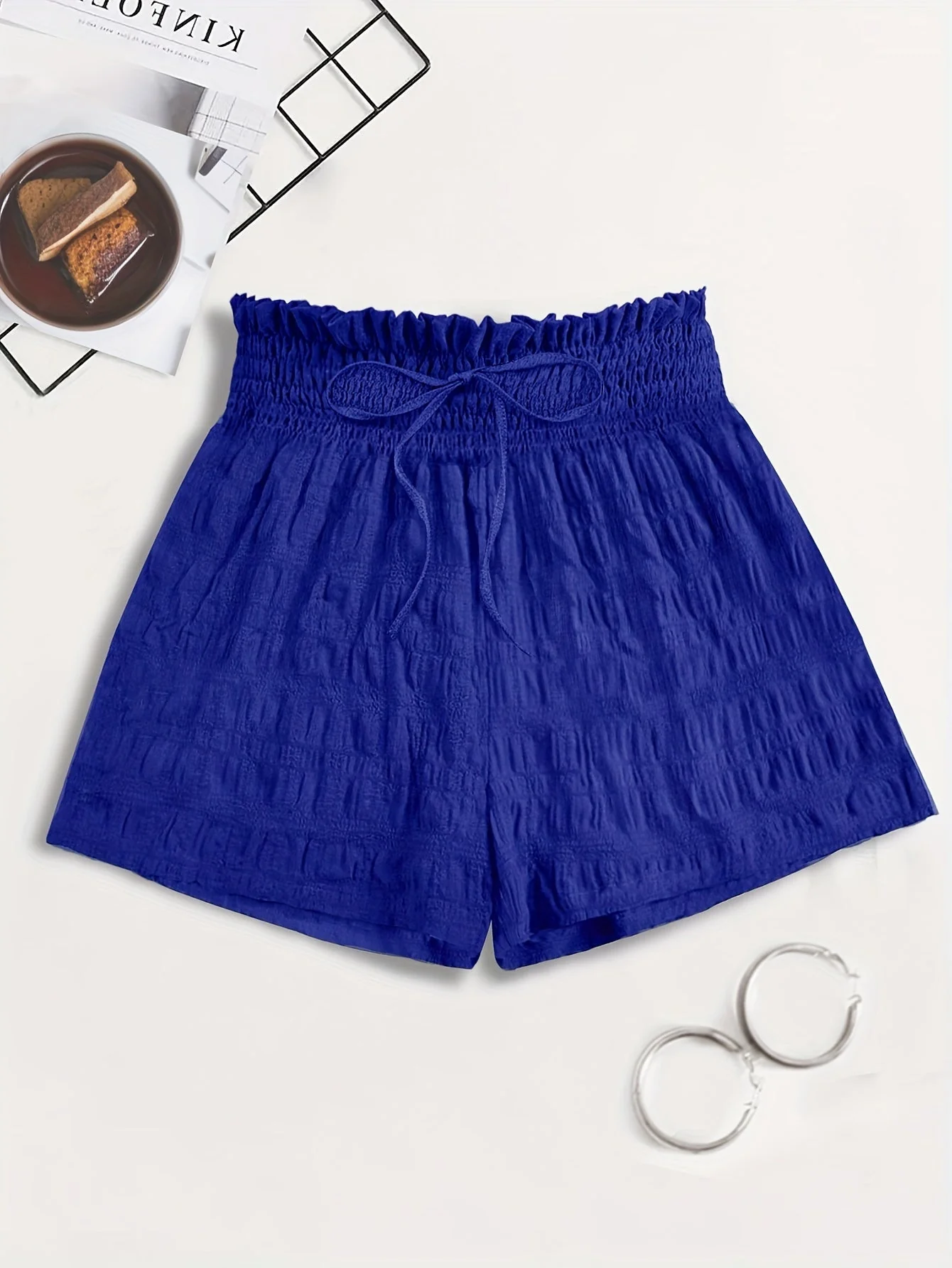 Damen Freizeit Shorts mit hohem Bund und Paperbag-Taille – Ideal für Sommer, Urlaub und Alltag - Image 4