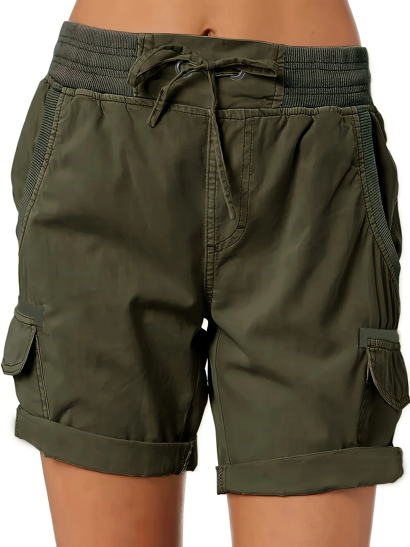 Damen Freizeit-Shorts mit Kordelzug und Cargotaschen – Bequeme Sommer Bermudashorts - Image 11