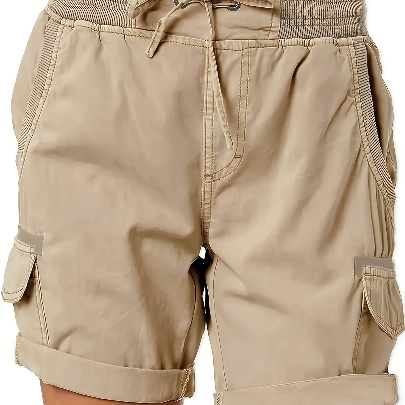 Damen Freizeit-Shorts mit Kordelzug und Cargotaschen – Bequeme Sommer Bermudashorts - Image 16