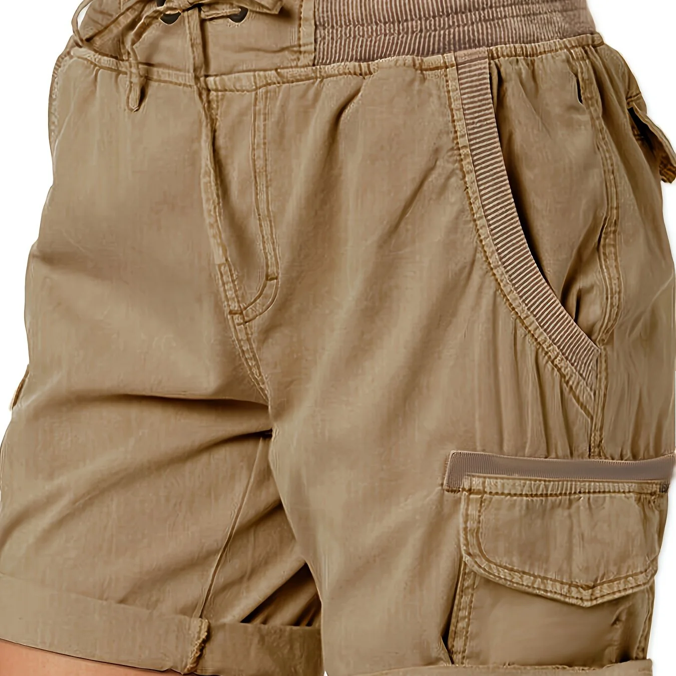 Damen Freizeit-Shorts mit Kordelzug und Cargotaschen – Bequeme Sommer Bermudashorts - Image 17