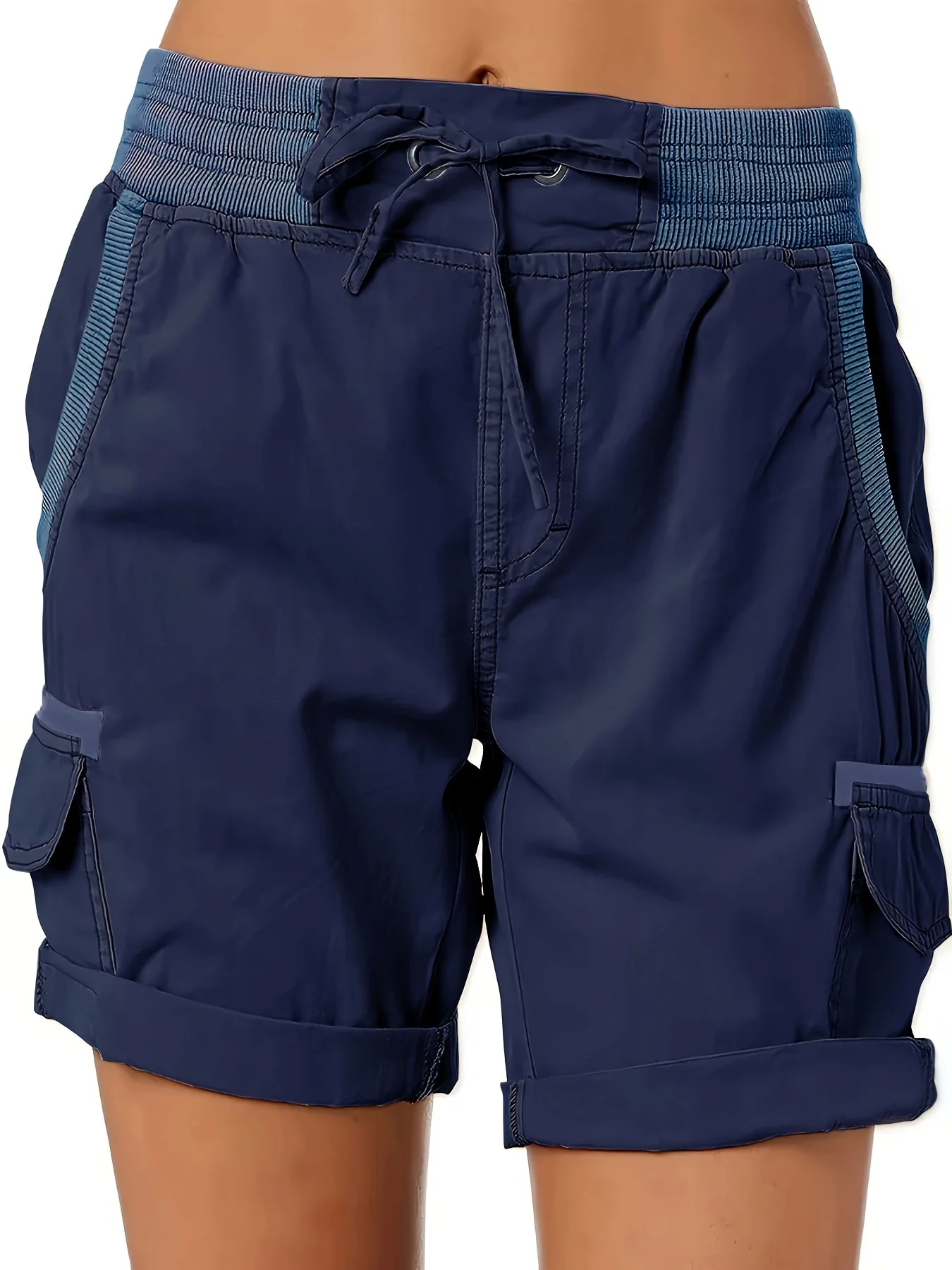 Damen Freizeit-Shorts mit Kordelzug und Cargotaschen – Bequeme Sommer Bermudashorts - Image 3