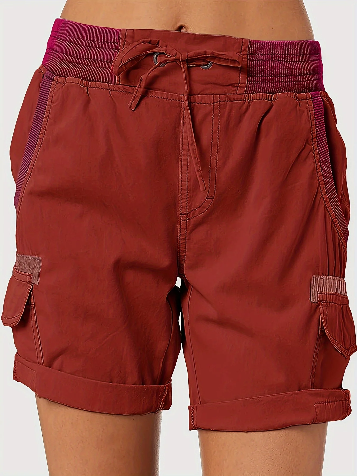 Damen Freizeit-Shorts mit Kordelzug und Cargotaschen – Bequeme Sommer Bermudashorts - Image 6