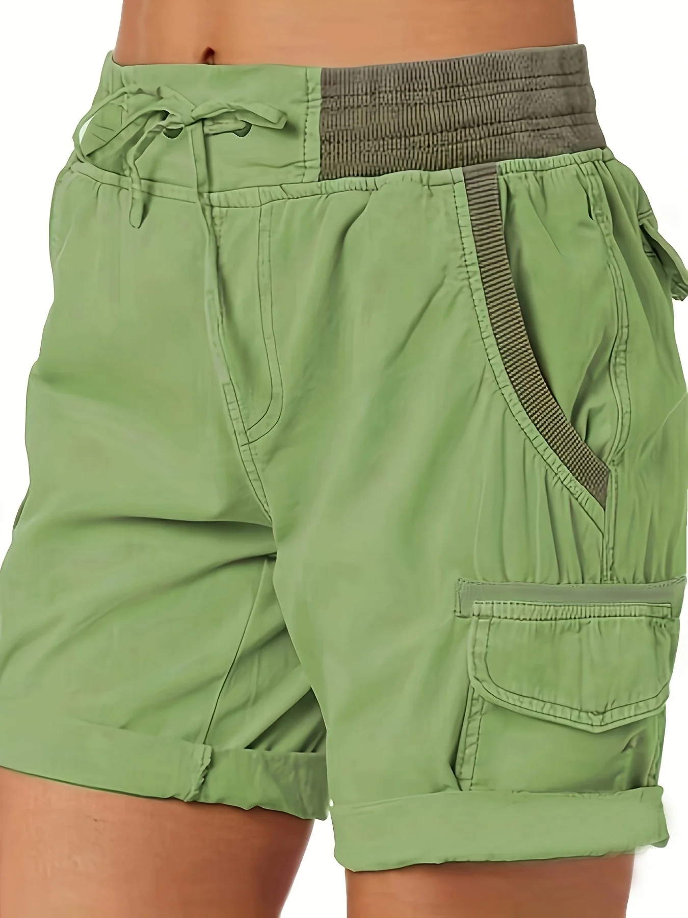 Damen Freizeit-Shorts mit Kordelzug und Cargotaschen – Bequeme Sommer Bermudashorts - Image 7