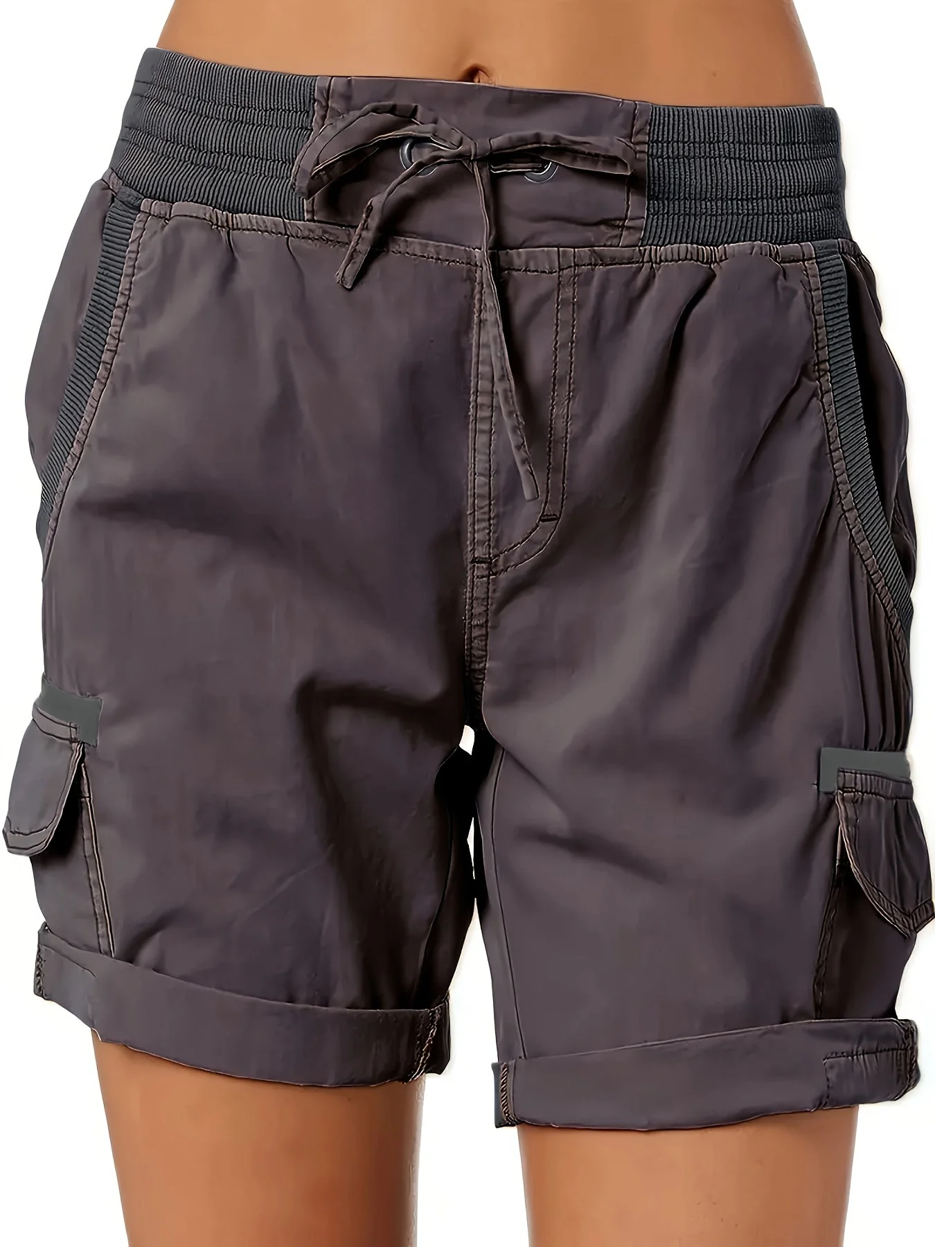 Damen Freizeit-Shorts mit Kordelzug und Cargotaschen – Bequeme Sommer Bermudashorts - Image 8