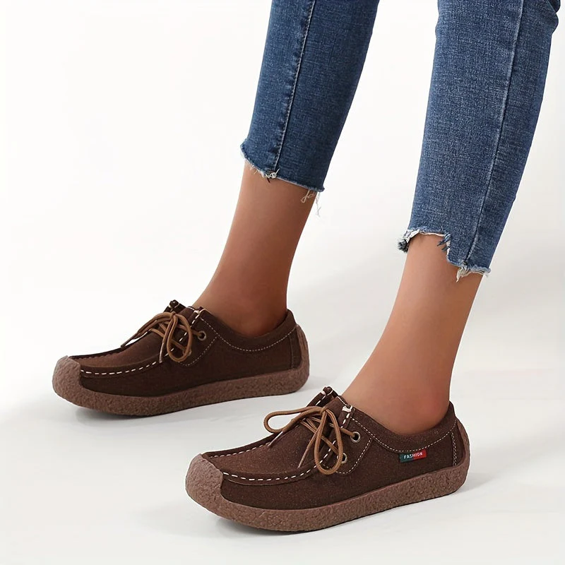 Damen Freizeit-Slipper im Mokassin-Stil – Bequeme Alltags-Schnürschuhe - Image 11