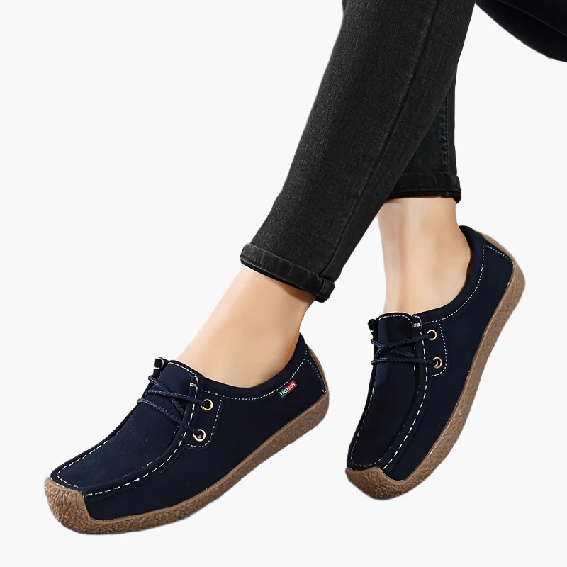 Damen Freizeit-Slipper im Mokassin-Stil – Bequeme Alltags-Schnürschuhe - Image 16