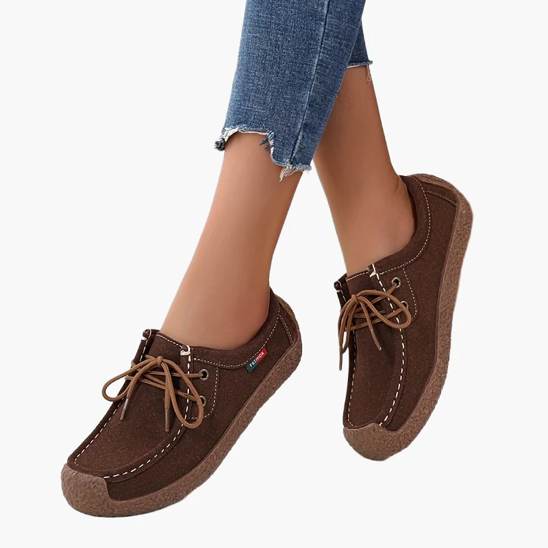 Damen Freizeit-Slipper im Mokassin-Stil – Bequeme Alltags-Schnürschuhe - Image 17