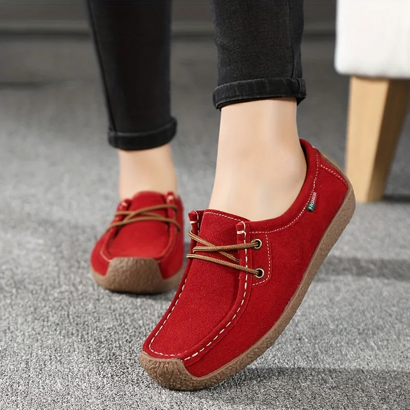 Damen Freizeit-Slipper im Mokassin-Stil – Bequeme Alltags-Schnürschuhe - Image 2