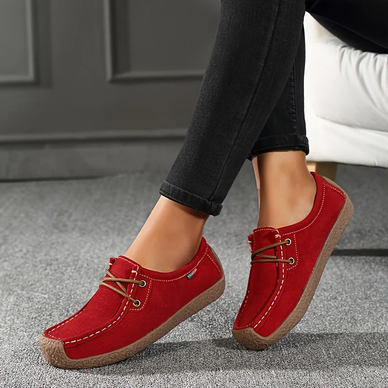 Damen Freizeit-Slipper im Mokassin-Stil – Bequeme Alltags-Schnürschuhe - Image 3