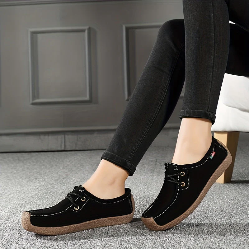 Damen Freizeit-Slipper im Mokassin-Stil – Bequeme Alltags-Schnürschuhe - Image 4