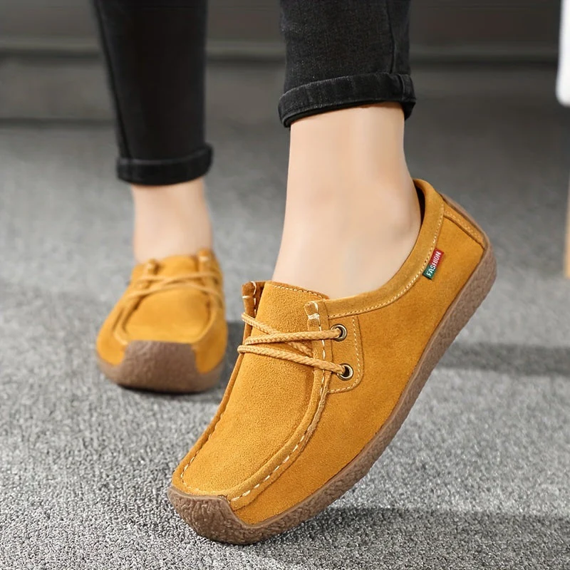 Damen Freizeit-Slipper im Mokassin-Stil – Bequeme Alltags-Schnürschuhe - Image 7