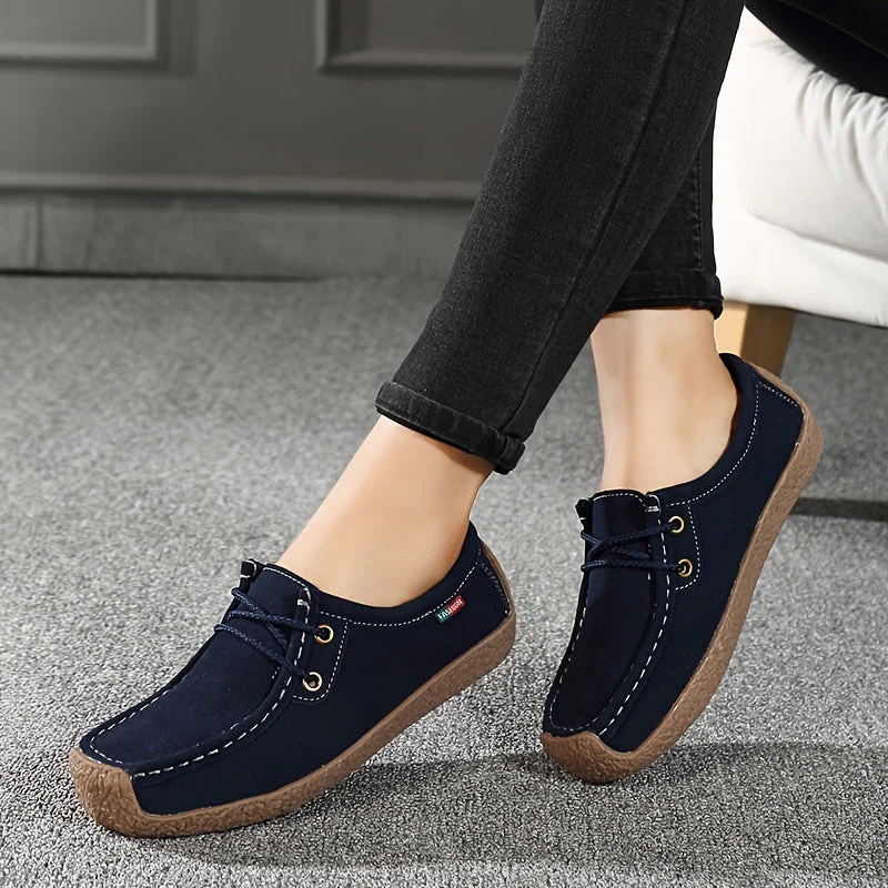 Damen Freizeit-Slipper im Mokassin-Stil – Bequeme Alltags-Schnürschuhe - Image 8