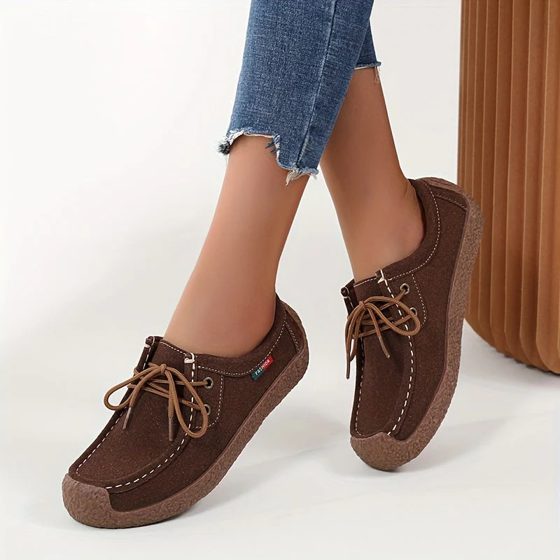 Damen Freizeit-Slipper im Mokassin-Stil – Bequeme Alltags-Schnürschuhe - Image 9