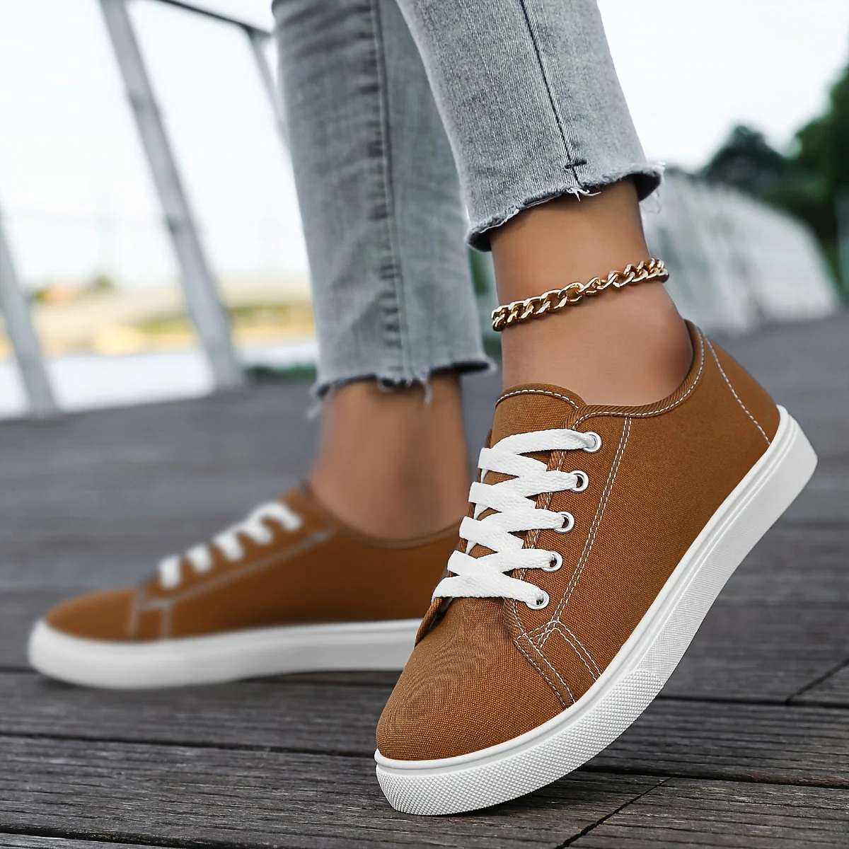 Damen Freizeit-Sneaker Schnürschuh für Alltag und Streetstyle - Image 4