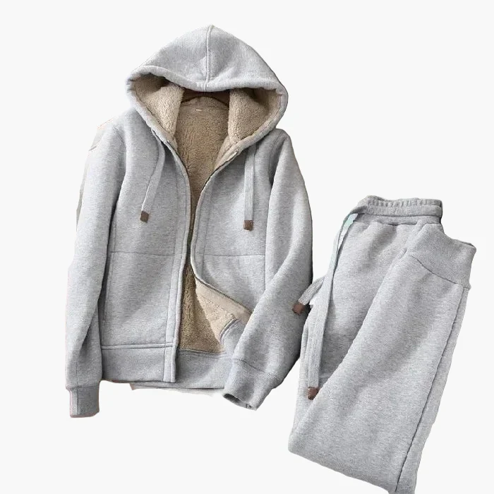 Damen Freizeit Trainingsanzug mit Kapuze – Fleecegefüttertes Set für Sport & Alltag - Image 4