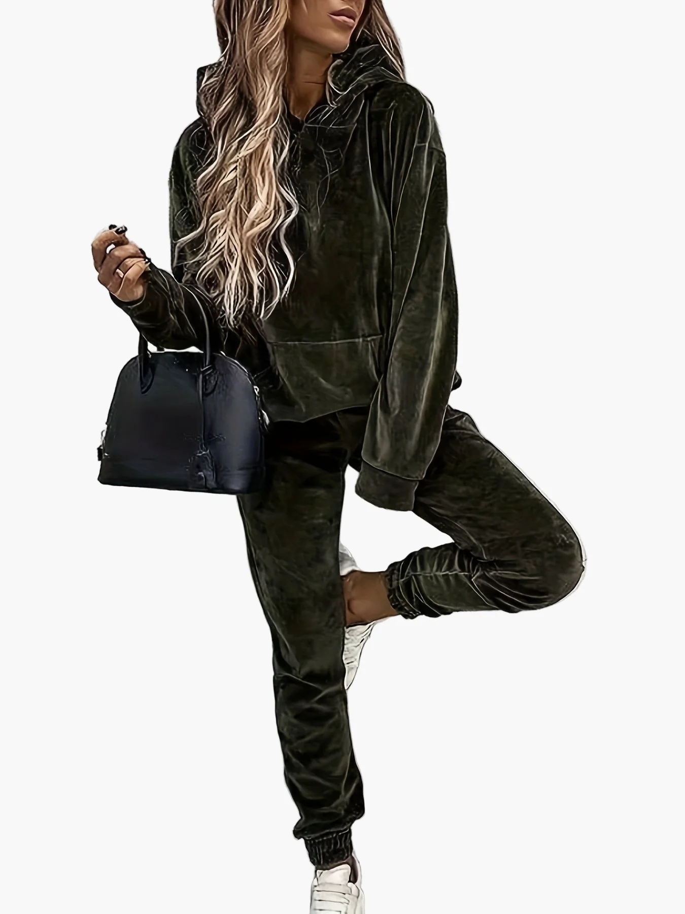 Damen Freizeit Trainingsanzug Set mit Hoodie und Jogginghose – Lässiger Streetstyle für Alltag und Reisen - Image 4