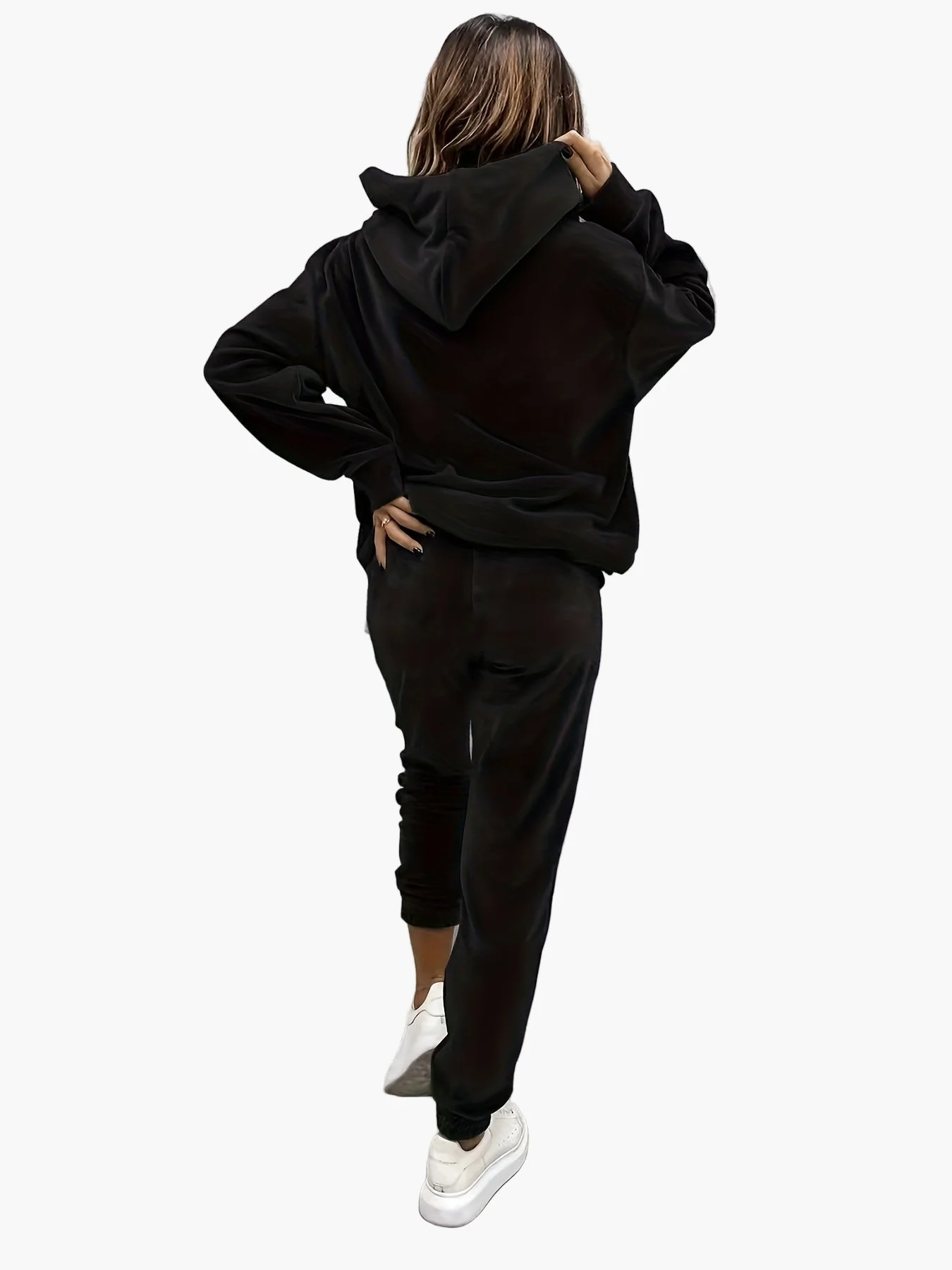 Damen Freizeit Trainingsanzug Set mit Hoodie und Jogginghose – Lässiger Streetstyle für Alltag und Reisen - Image 7
