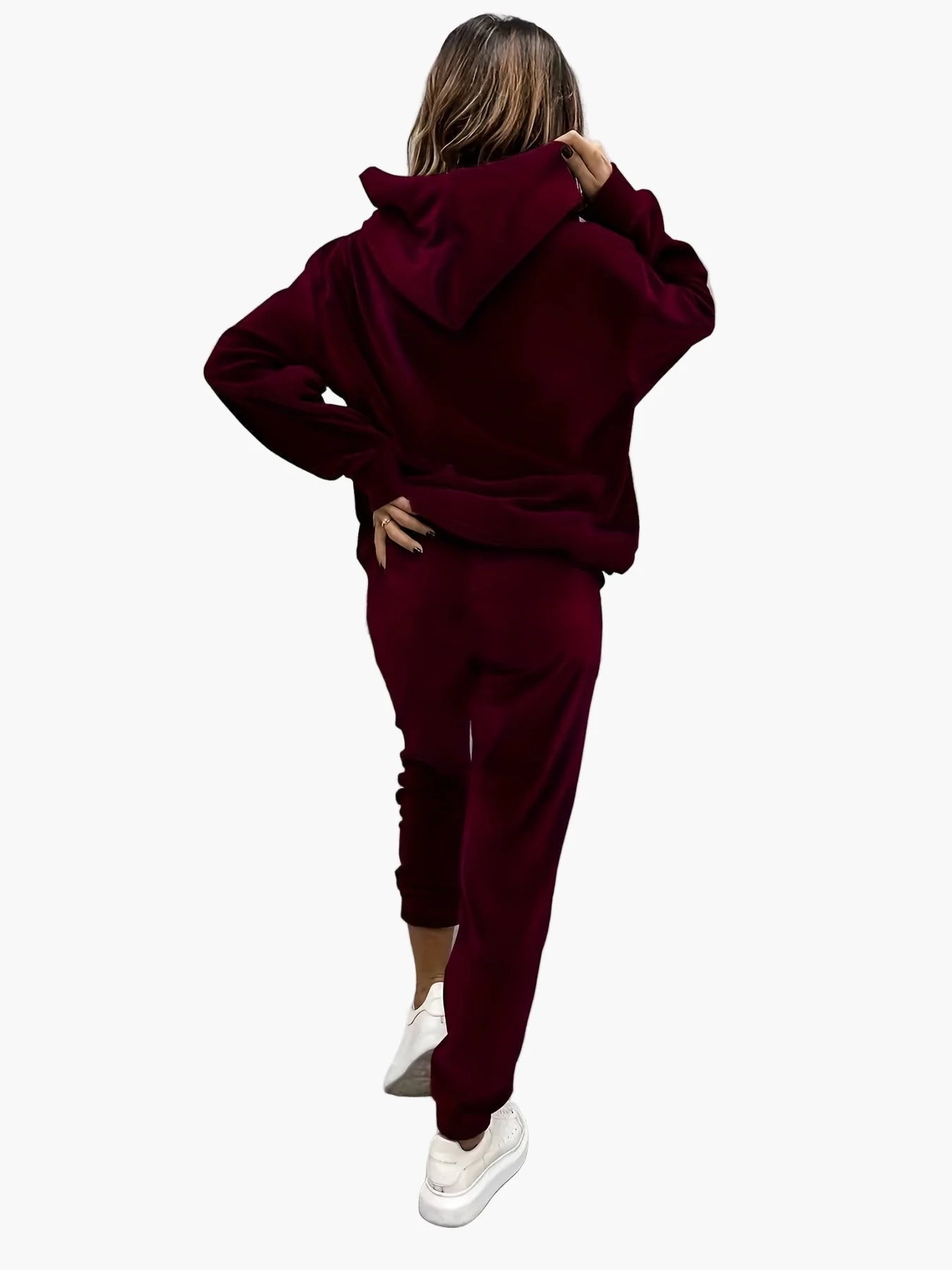 Damen Freizeit Trainingsanzug Set mit Hoodie und Jogginghose – Lässiger Streetstyle für Alltag und Reisen - Image 9