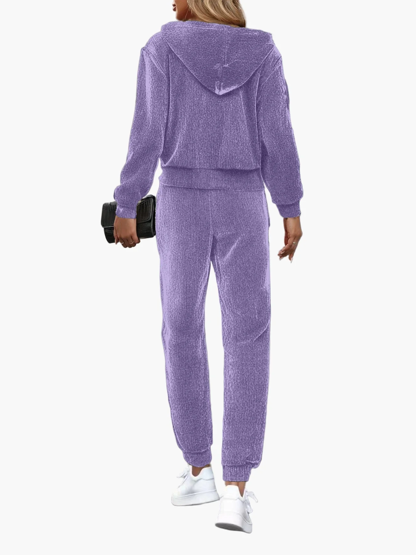 Damen Freizeit Trainingsanzug Zweiteiler mit Kapuzenpullover und Jogginghose – Sportlich & Bequem für Alltag und Fitness - Image 8