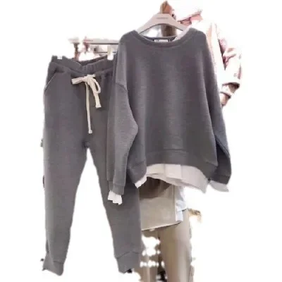 Damen Freizeit Zweiteiler Set – Lockerer Pullover und Jogginghose, ideal für Alltag & Entspannung - Image 3