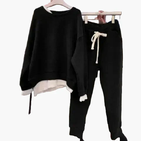 Damen Freizeit Zweiteiler Set – Lockerer Pullover und Jogginghose, ideal für Alltag & Entspannung - Image 4