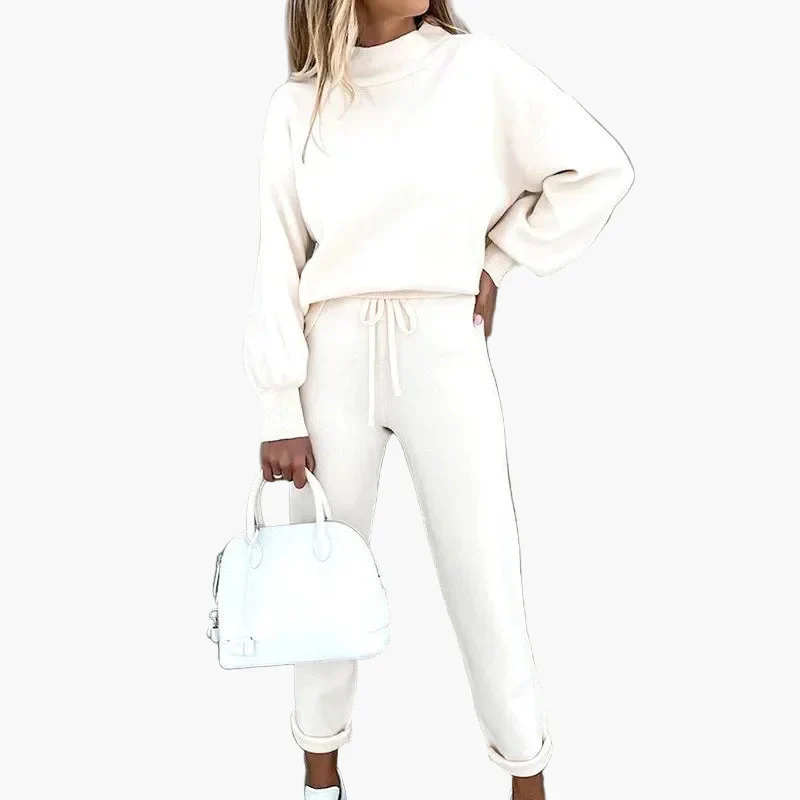 Damen Freizeit Zweiteiler Set – Modisches Lounge Outfit mit Weitbein-Hose und Langarmshirt, Perfekt für Alltag & Streetwear - Image 6