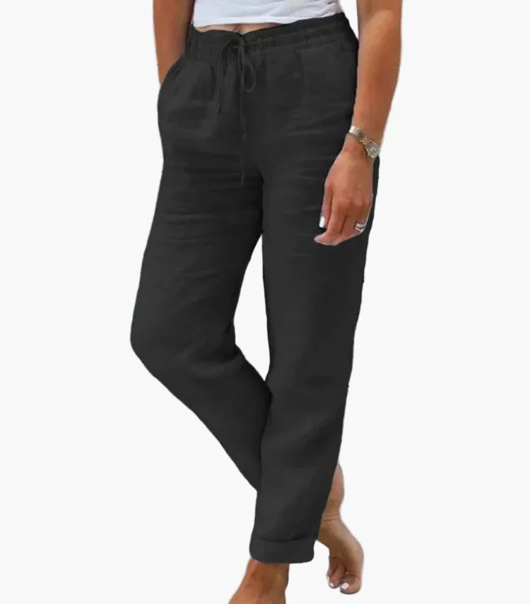 Damen Freizeithose mit elastischem Bund – Gerade Relaxhose, Alltag & Zuhause, Komfort-Look - Image 5