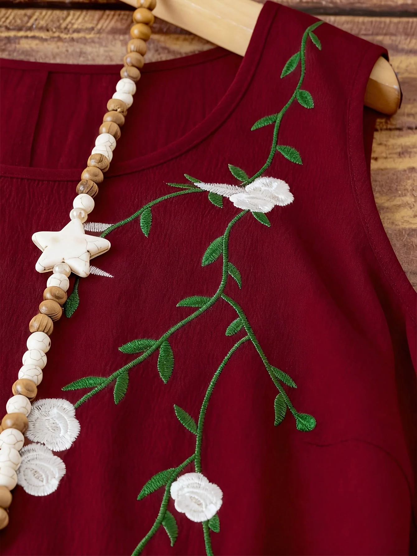 Damen Freizeitkleid mit Stickerei und Blumenmuster – Eleganter Sommerstil für Alltag und Ausgehen - Image 5