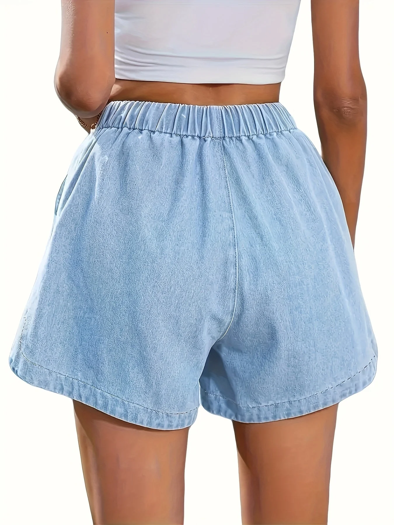 Damen Freizeitshorts mit Bindegürtel und lockerem Schnitt – Elegante Sommer-Shorts für Alltag und Urlaub - Image 6