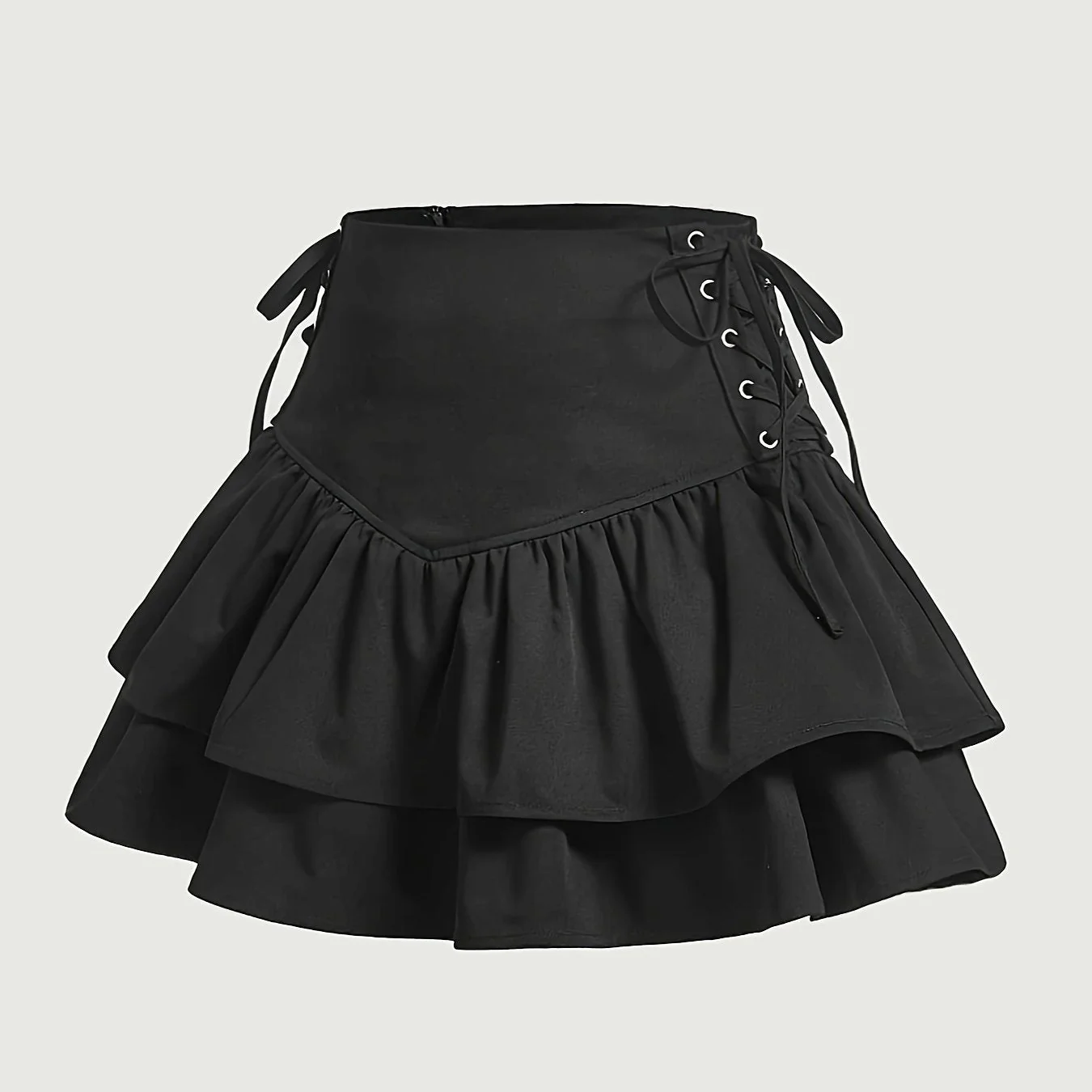 Damen Gothic Rüschenrock mit Schnürung – Eleganter Minirock für besondere Anlässe - Image 5