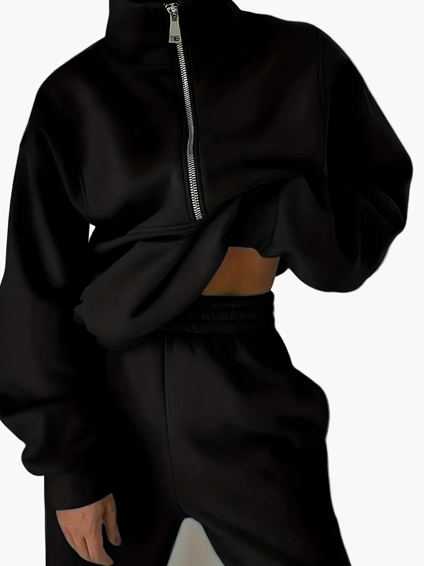 Damen Halbzip Sweatshirt mit Stehkragen – Lässiger Streetwear Pullover für Herbst und Winter - Image 7