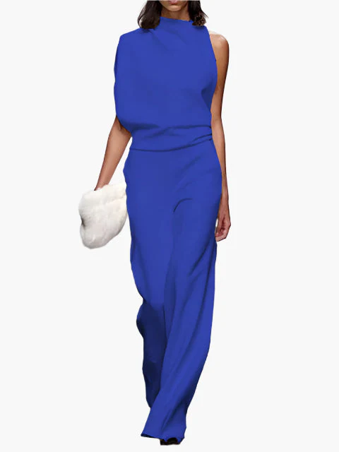 Damen Jumpsuit Elegant mit weitem Bein – Stilvoller Einteiler für Büro und Alltag - Image 5