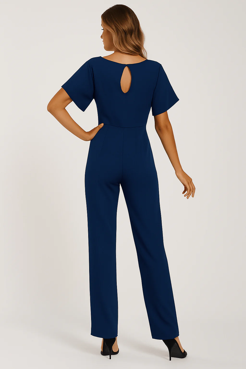 Damen Jumpsuit mit Gürtel – Eleganter Overall für Büro und Freizeit - Image 10