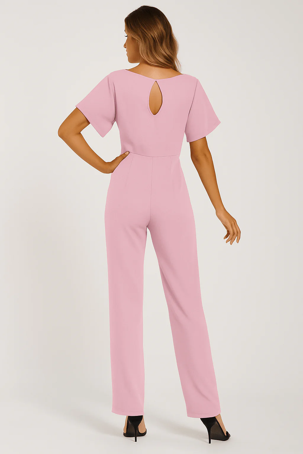 Damen Jumpsuit mit Gürtel – Eleganter Overall für Büro und Freizeit - Image 13