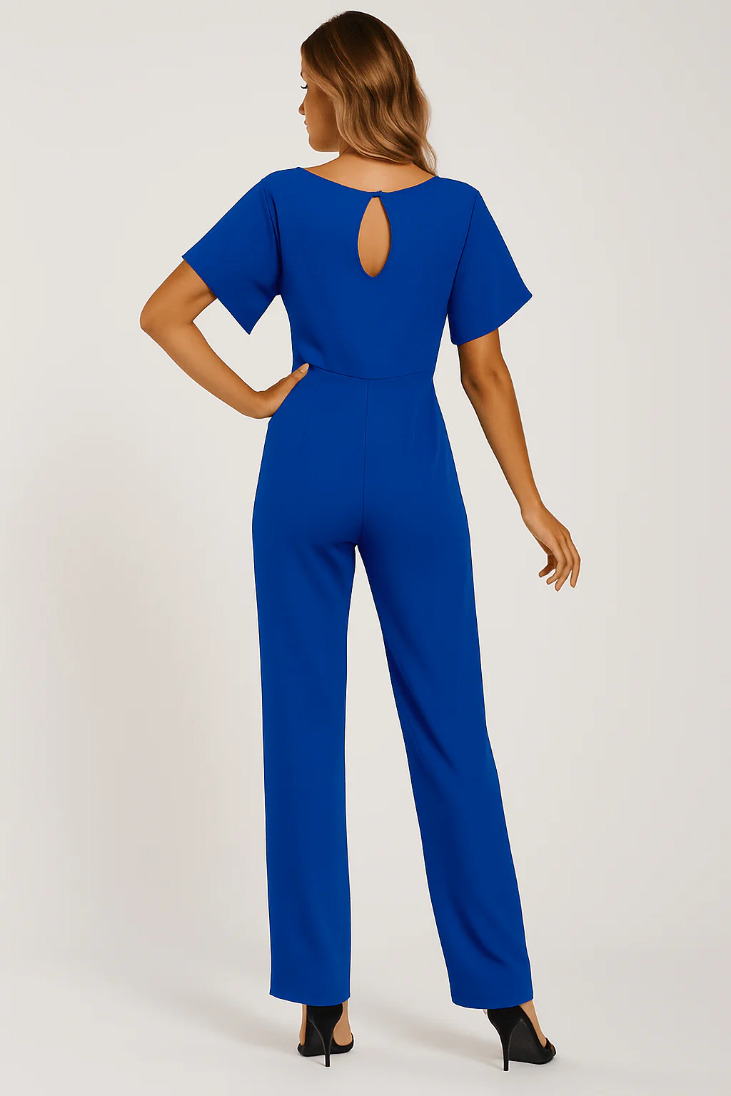 Damen Jumpsuit mit Gürtel – Eleganter Overall für Büro und Freizeit - Image 8