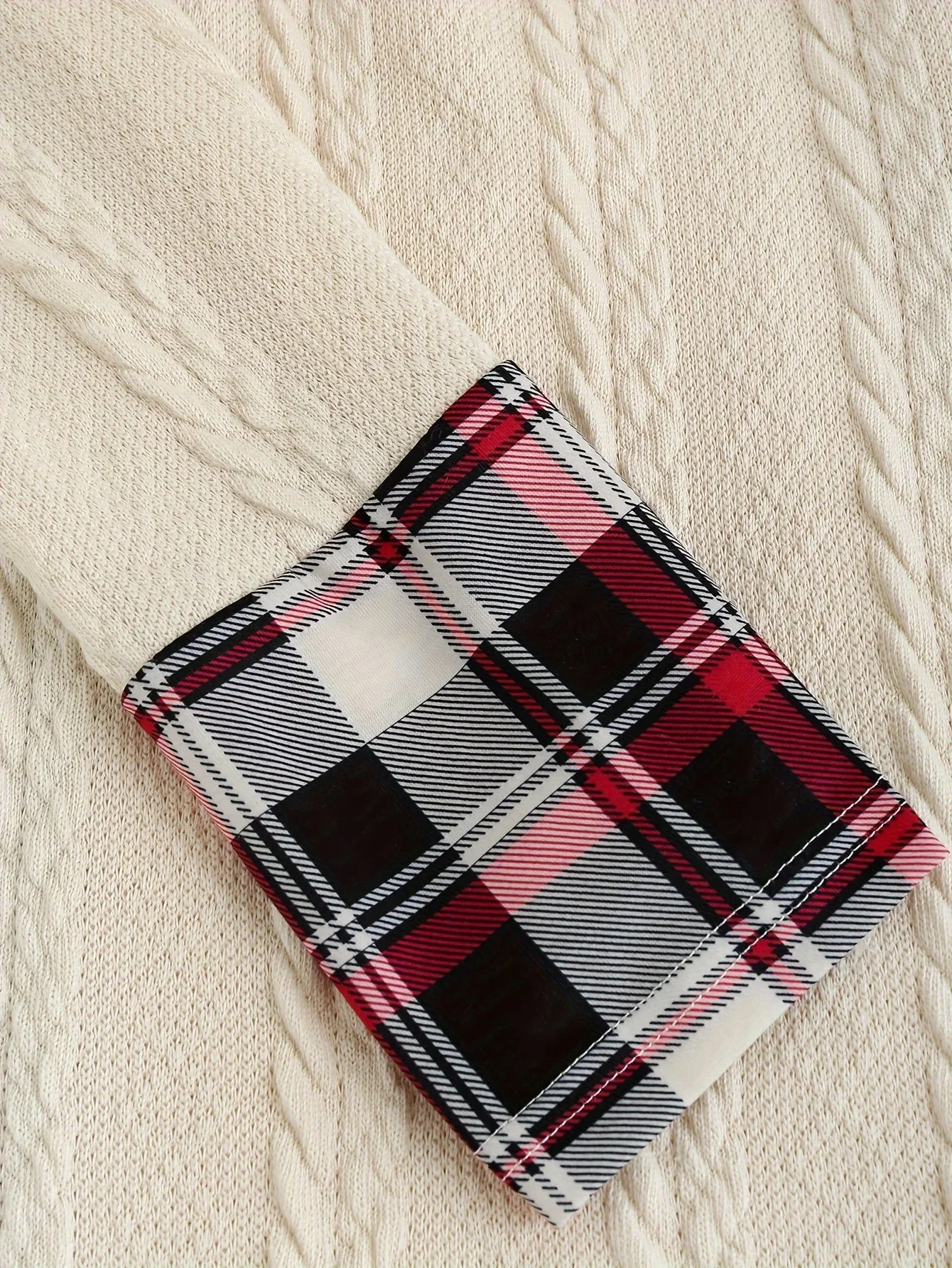 Damen Kapuzenkleid im Vintage-Stil mit Karomuster für Herbst und Winter - Image 4