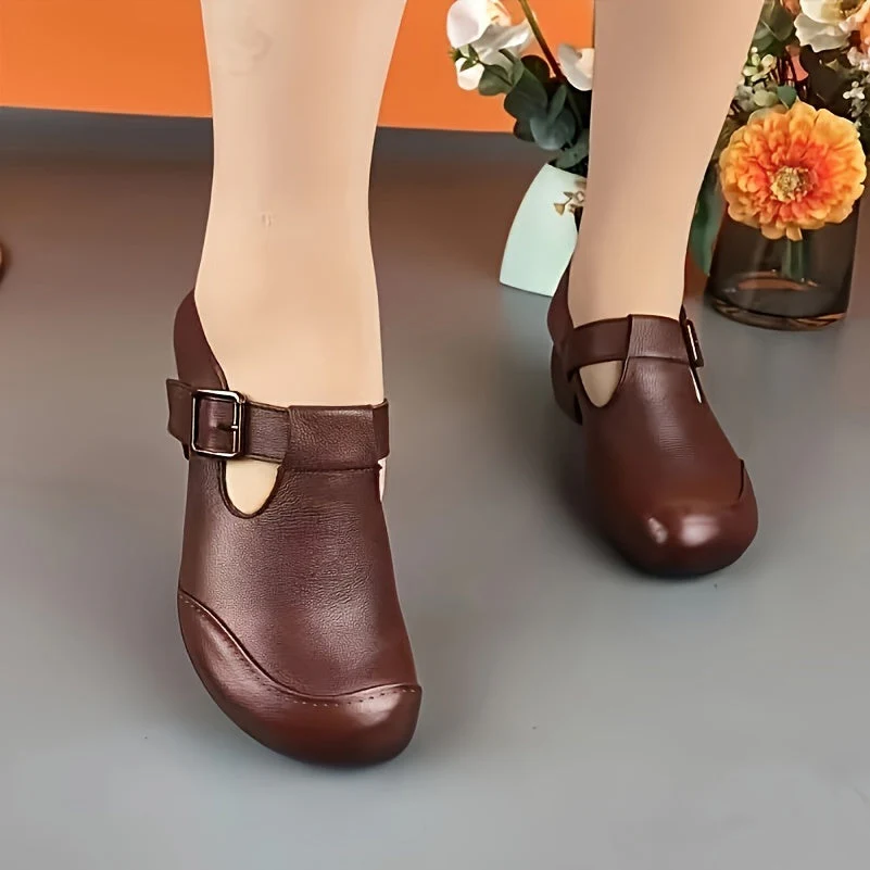 Damen Komfort Blockabsatz Mary Jane Schuhe für Alltag & Büro - Image 4