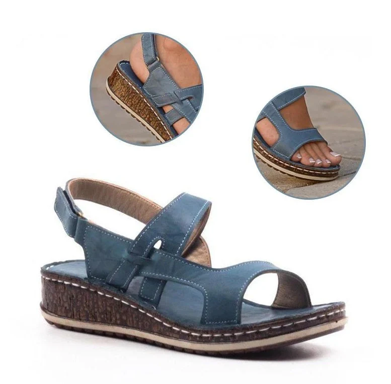 Damen Komfort Keilsandalen für Alltag und Freizeit – Modische Sommerschuhe mit Klettverschluss - Image 4