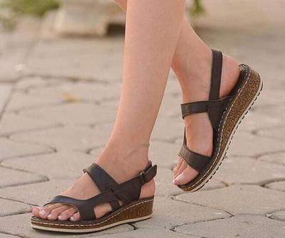 Damen Komfort Keilsandalen für Alltag und Freizeit – Modische Sommerschuhe mit Klettverschluss - Image 6