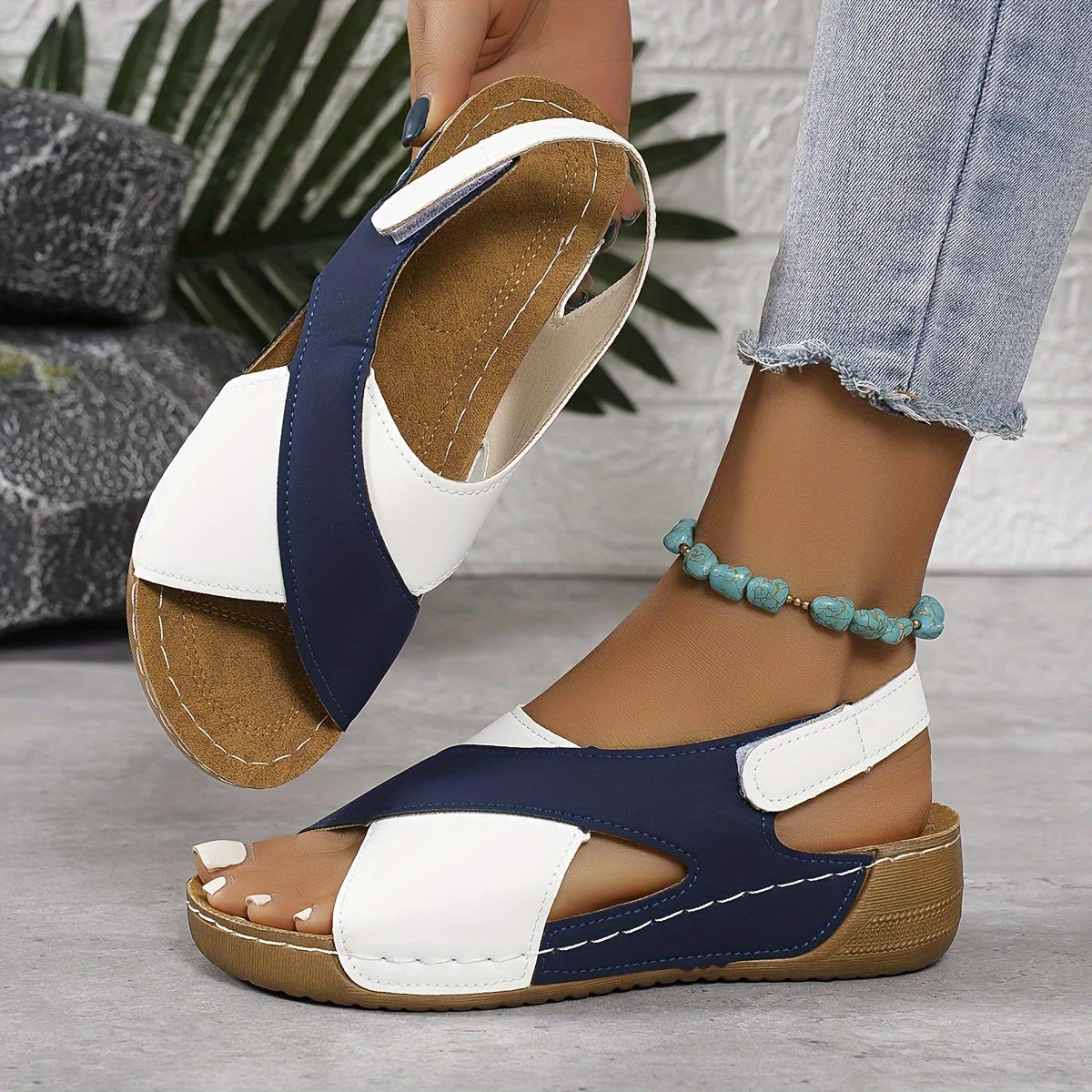 Damen Komfort-Sandalen mit Keilsohle für Freizeit und Sommer - Image 3
