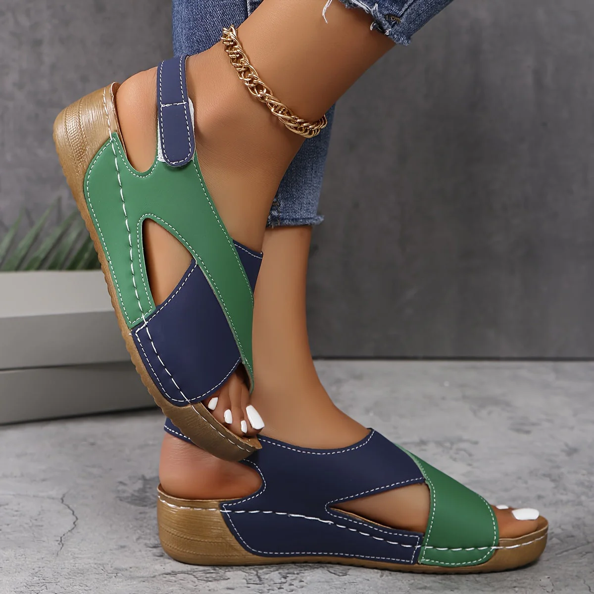 Damen Komfort-Sandalen mit Keilsohle für Freizeit und Sommer - Image 8