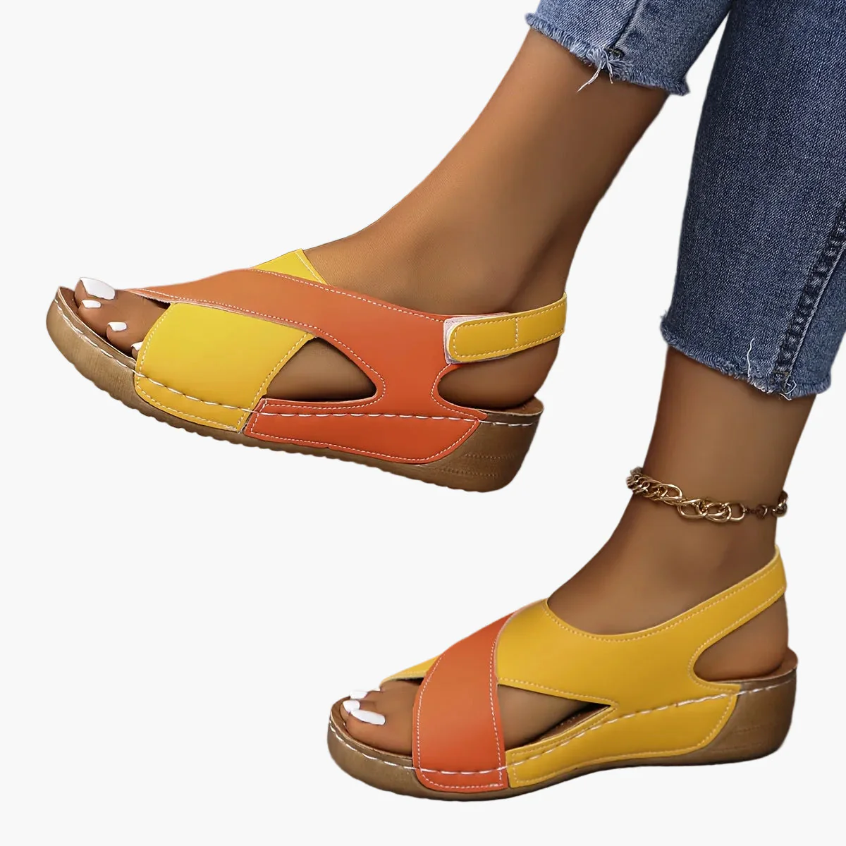 Damen Komfort-Sandalen mit Keilsohle für Freizeit und Sommer - Image 9