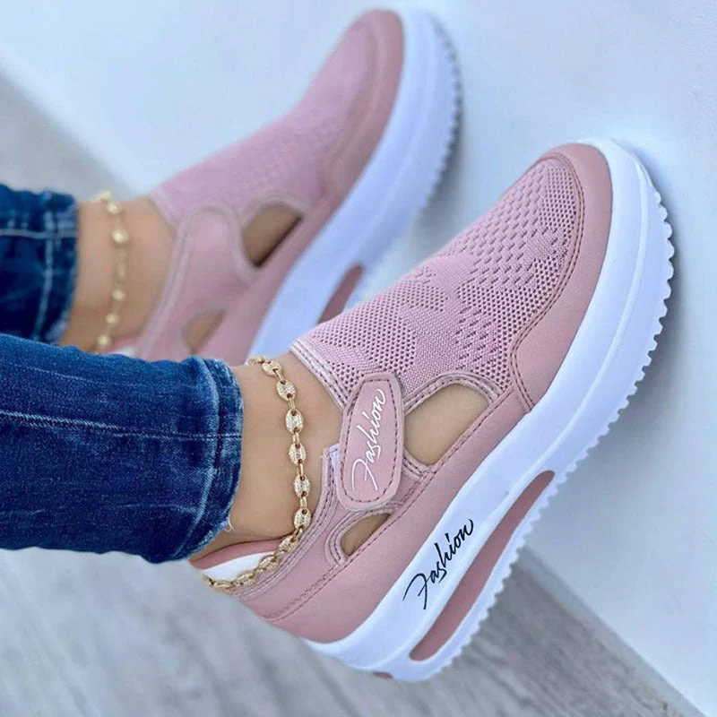 Damen Komfort Slip-On Mesh Plateau Sneaker – Modische Freizeitschuhe für Alltag, Gehen & Reisen - Image 6