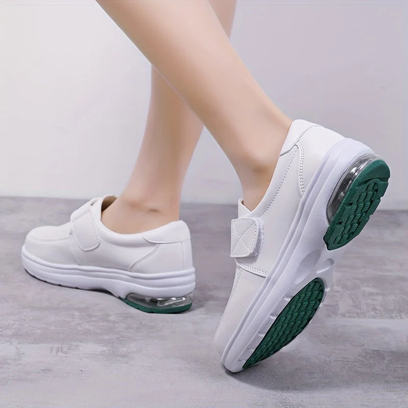 Damen Komfort-Slipper für Beruf und Freizeit – Atmungsaktive Gehschuhe mit Klettverschluss und Stoßdämpfung - Image 2