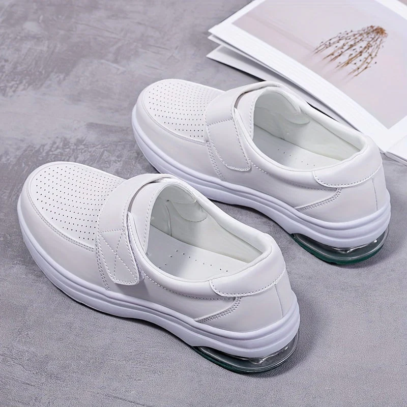 Damen Komfort-Slipper für Beruf und Freizeit – Atmungsaktive Gehschuhe mit Klettverschluss und Stoßdämpfung - Image 5
