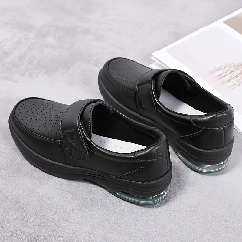 Damen Komfort-Slipper für Beruf und Freizeit – Atmungsaktive Gehschuhe mit Klettverschluss und Stoßdämpfung - Image 6