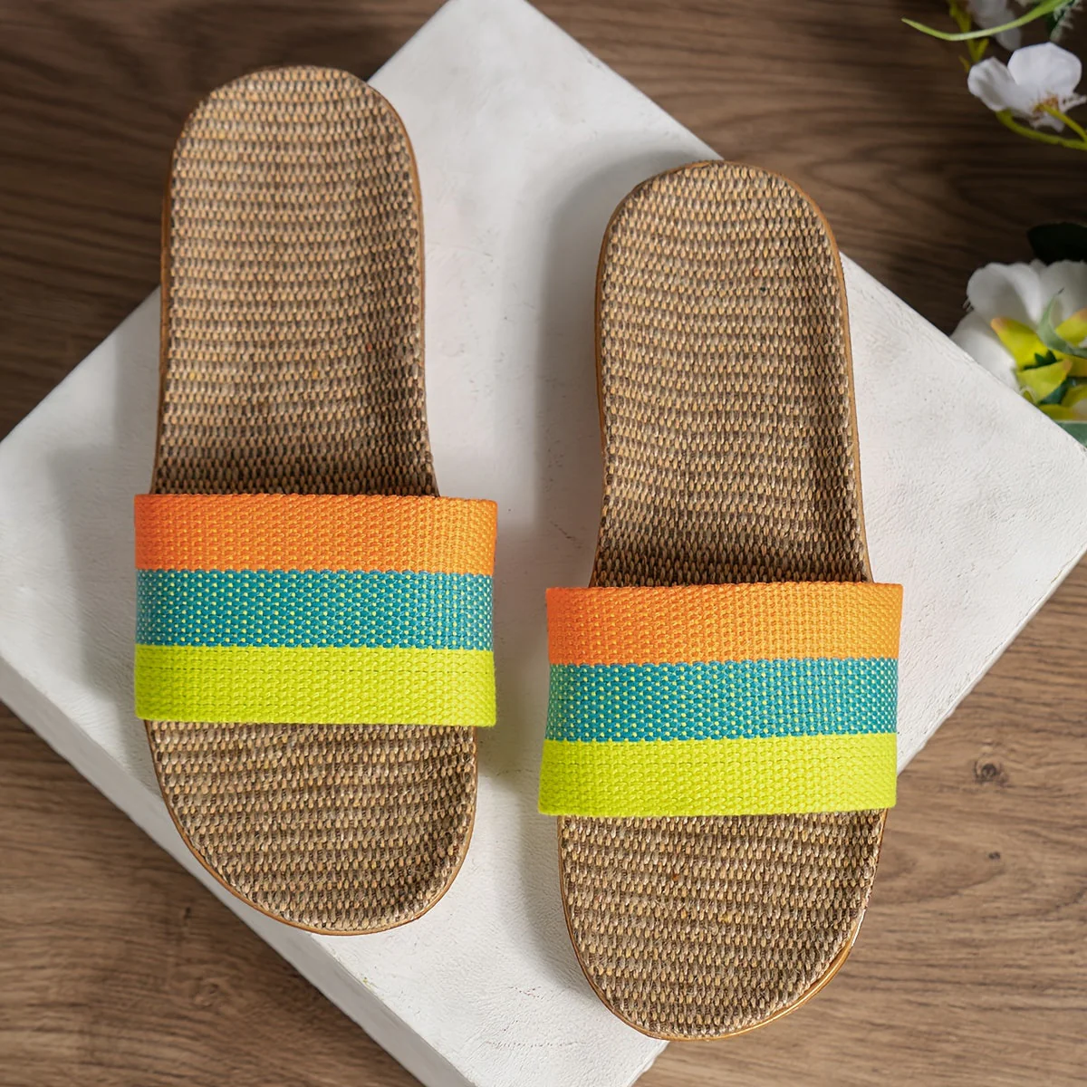 Damen Komfort-Sommerpantoletten im Casual Stil – Flache Slipper, Bequeme Hausschuhe, Offene Zehen - Image 16
